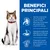 BENEFICI PRINCIPALI: taurina essenziale per cuore e reni, ingredienti facilmente digeribili con fibre, vitamina E e Omega-3 e 6 per cute e mantello. Testo in italiano.