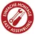 Red circle with text 'Einfache Montage' and 'Easy Assembling', symbol of a spanner and screwdriver.