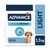 Saco de ração Advance Active Defense Mini Light, 1,5 kg. Texto visível: Microbiota Saudável, com ingredientes cientificamente comprovados. Imagem de um cão pequeno na embalagem. Saco de ração Advance Active Defense Mini Light, 1,5 kg. Texto visível: Microbiota Saudável, com ingredientes cientificamente comprovados. Imagem de um cão pequeno na embalagem.