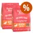 Due confezioni Dolina Noteci Superfood Air Dried Food Duck Recipe per cani adulti, scritta promozionale con simbolo percentuale, visibile testo in inglese su ingredienti e caratteristiche. Due confezioni Dolina Noteci Superfood Air Dried Food Duck Recipe per cani adulti, scritta promozionale con simbolo percentuale, visibile testo in inglese su ingredienti e caratteristiche.