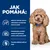 Jak pomáhá: Aktivně vyživuje střevní mikrobiom a podporuje zdravou stolici, pomáhá omezovat zažívací potíže, pomáhá zklidnit zažívací trakt. Vedle textu je pes.