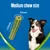 Medium chew size shown with dimensions: 123mm length and 22mm width.