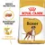 Royal Canin Adult Boxer torrfoder, text: Skräddarsytt torrfoder, Främjar muskelmassan, bild på en boxerhund och foderbit. Breed Nutrition står med engelsk text.