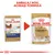 Ambalaj vechi și nou pentru Royal Canin Adult Chihuahua 85g, cu textul „AMBALAJ NOU, ACEEAȘI FORMULĂ” deasupra. Ambele plicuri prezintă imaginea unui câine Chihuahua.