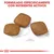 Tres croquetas cuadradas de pienso junto a escala de 1 cm y texto: FORMULADO ESPECÍFICAMENTE CON NUTRIENTES ACTIVOS.