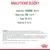 Analytické zložky: bielkoviny 38,0 %, oleje a tuky 15,0 %, popol 8,2 %, vláknina 3,3 %. Zloženie a doplnkové látky uvedené v texte pod tabuľkou.