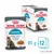Royal Canin Urinary, confezione da 12 buste da 85 g. Testo visibile: 'Supports a healthy urinary tract in 10 days*'. Immagine di un gatto e crocchette su piatto.