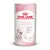 Royal Canin Babycat Milk 0–2 months, mjölkersättning för kattungar, burk med 300 g. Text på engelska och franska, bild på vit kattunge synlig på förpackningen.