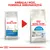 Ambalaj nou și formulă îmbunătățită pentru Royal Canin Indoor Appetite Control, imagine cu vechiul și noul pachet de hrană uscată pentru pisici, text vizibil: Home Life Indoor Appetite Control.