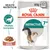 ROYAL CANIN INSTINCTIVE 7+, 85 g x 12, Vitalitetskompleks, SOVS, Health Nutrition. Billede af kat og portionsanretning med sovs synlig på emballagen.