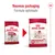 Nouveau packaging Royal Canin Medium Adult, formule optimisée. Deux sachets visibles : ancien et nouveau design avec un chien illustré et texte « muscle mass support » sur le nouveau.