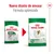 Comparativa de dos envases de Royal Canin Mini Adult para perros pequeños, con texto: Nuevo diseño de envase. Fórmula optimizada.