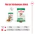 Mod de întrebuințare zilnică Royal Canin mini ageing 12+: pentru câini 2 kg – 1 plic + 27 g, 6 kg – 1 plic + 89 g, 10 kg – 1 plic + 140 g. Imagine cu ambalaje și hrană.