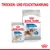 Royal Canin Light Weight Care pour chiens, sachet 85 g et sac Maxi, texte visible : Helps limit weight gain, 90 % success, alimentation sèche et humide. Texte en haut en allemand.