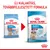 ROYAL CANIN PUPPY MEDIUM 11–25 kg régi és új csomagolás, felül: Új kialakítás, továbbfejlesztett formula. Új csomagon: 2–12 months/mois, adult weight 11–25 kg.