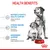 Health benefits: mother and puppy's health support with unique nutritional complex, strong immune system with vitamins and antioxidants, microbiome support with prebiotics and digestible proteins.