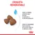 Croqueta rehidratable. Para la perra: alimento ideal durante la gestación y el periodo postparto. Para el cachorro: fácil transición de la leche materna al alimento sólido.