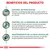 Beneficios del producto: control de peso eficaz, control de la demanda de alimento y mantenimiento de la masa muscular. Incluye porcentajes de éxito en gatos y detalles sobre fibras y proteínas.
