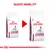 Cambio confezione Royal Canin Veterinary: da Mobility C2P+ a Mobility Support. Testo in alto: NUOVO MOBILITY. Entrambe le confezioni mostrano un cane e il marchio Royal Canin.