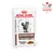 Royal Canin Veterinary Gastrointestinal Moderate Calorie, bocconcini in salsa. Confezione con immagine di gatto e indicazione di alimentazione veterinaria.