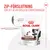 Royal Canin Treats 230 g med zip-förslutning. Text: easyopen zipsystem, kompatibel med gastrointestinal diets, low fat content, prebiotics and vitamin B12.