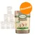 Lukullus Ente & Kalb Adult 300 g, confezione con anatra e vitello. Etichetta arancione con testo: Provami! Altri gusti sfocati sullo sfondo. Lukullus Ente & Kalb Adult 300 g, confezione con anatra e vitello. Etichetta arancione con testo: Provami! Altri gusti sfocati sullo sfondo.