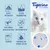 Tigerino Crystals, texte en allemand : litière silicate pour chat, très absorbante, stoppe les odeurs, freine la croissance bactérienne, sans poussière, sans parfum pour chats sensibles.