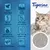 Tigerino Performance, texte en allemand : granulat d’argile naturelle grossier, très absorbant, idéal pour chats à poils longs, sans parfum, lutte efficace contre les odeurs, peu de poussière.
