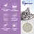 Tigerino Premium. In argilla naturale di bentonite, efficace e ultra assorbente, povera di polvere, rapido potere agglomerante, eccellente controllo degli odori, al profumo di lavanda.