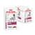 ROYAL CANIN VETERINARY RENAL thin slices in gravy pouch and box, with dog image and purple label visible on both. Product name and text clearly shown on packaging.