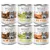 Wolf of Wilderness natvoer 800g: Oak Woods (wild zwijn), Green Fields (lam), Wide Acres (kip). Tekst: 100% grain-free recipe, met bessen, wortels en kruiden. Zes blikken zichtbaar.