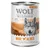 Wolf of Wilderness Wide Acres, 100 % viljaton resepti, tuoretta ulkokananlihaa, villimarjoja, juuria ja yrttejä, 400 g tölkki.
