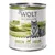 Boîte Wolf of Wilderness Senior Green Fields, 100 % grain-free, agneau et poulet avec fruits des bois, racines et herbes sauvages, 800 g. Texte en anglais et allemand visible. Boîte Wolf of Wilderness Senior Green Fields, 100 % grain-free, agneau et poulet avec fruits des bois, racines et herbes sauvages, 800 g. Texte en anglais et allemand visible.