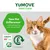 YuMOVE Joint Care for All Cats. 'See the Difference' within 60 days or your money back. 60 DAY MONEY BACK GUARANTEE. Billede af kat og produktpakke.