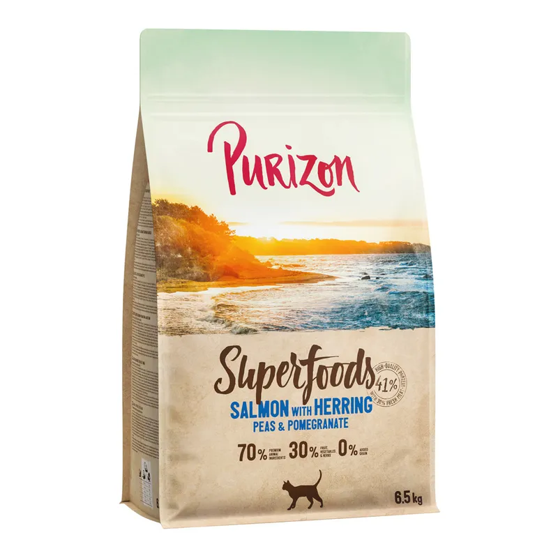 Purizon Cat Superfoods salmón - 2 x 6,5 kg - Pack ahorro