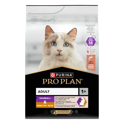 PURINA PRO PLAN Adult 1+ Hairball & Healthy Skin Rich in Salmon - 3kg PURINA PRO PLAN Adult 1+ Hairball & Healthy Skin Rich in Salmon - 3kg