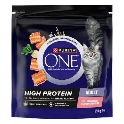 PURINA ONE High Protein Rich in Salmon - 650g PURINA ONE High Protein Rich in Salmon - 650g