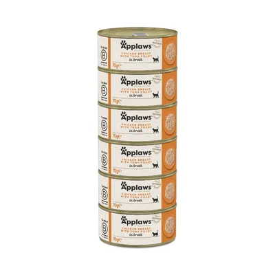 Applaws Adult Cat Cans in Broth 6 x 70g