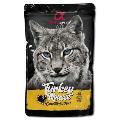 Alpha Spirit natte mousse volledig kattenvoer, alle levensfasen, 85g.