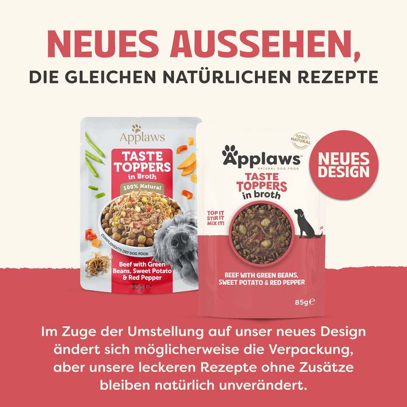 Applaws Taste Toppers Pouch in Brühe 12 x 85 g