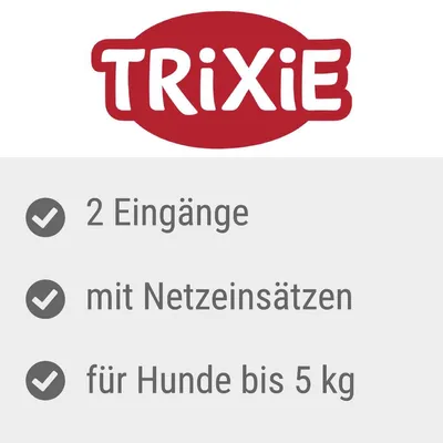 Trixie. 2 Eingänge, mit Netzeinsätzen, für Hunde bis 5 kg.