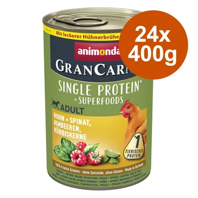 Megapakiet animonda GranCarno Adult Superfoods, 24 x 400 g