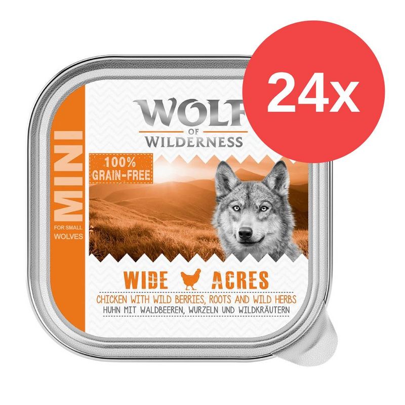 Sparpaket Wolf of Wilderness Adult Single Protein 24 x 150 g Schale