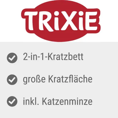 Trixie. 2-in-1-Kratzbett, grosse Kratzfläche, inkl. Katzenminze.
