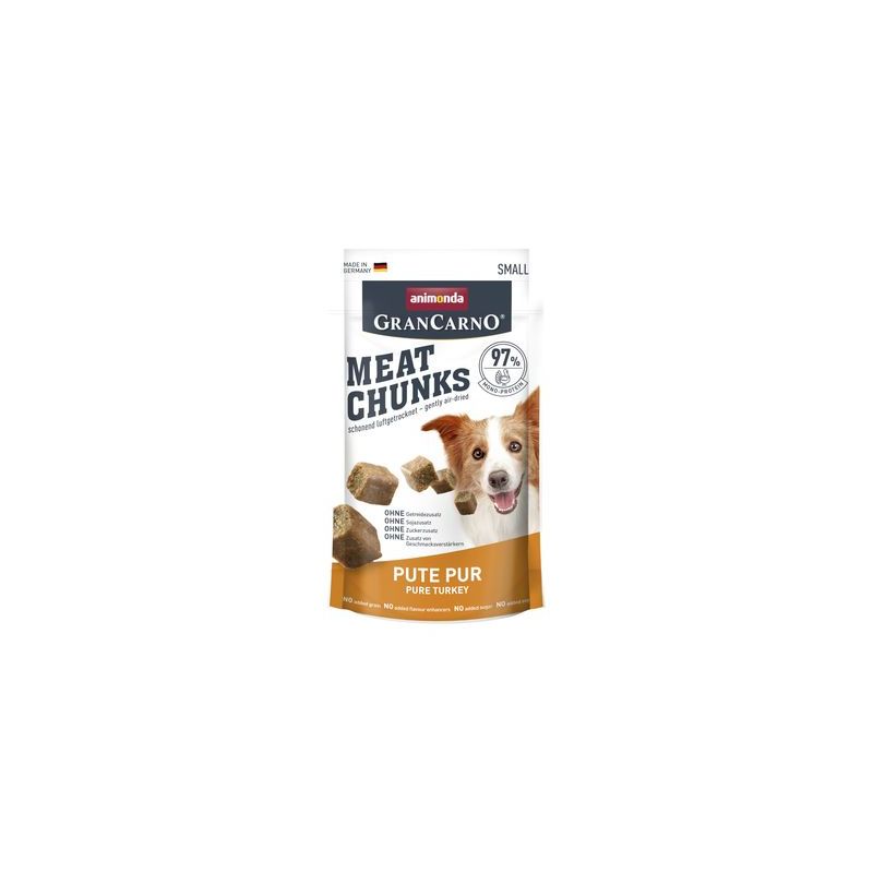 1 + 1 gratis! 2 x 60 g animonda Gran Carno Meat Chunks small Curcan pur