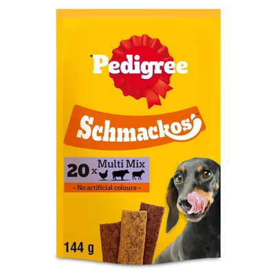 PEDIGREE® SCHMACKOS™ Dog Treats - Multi Mix (20 Strips, 144g)