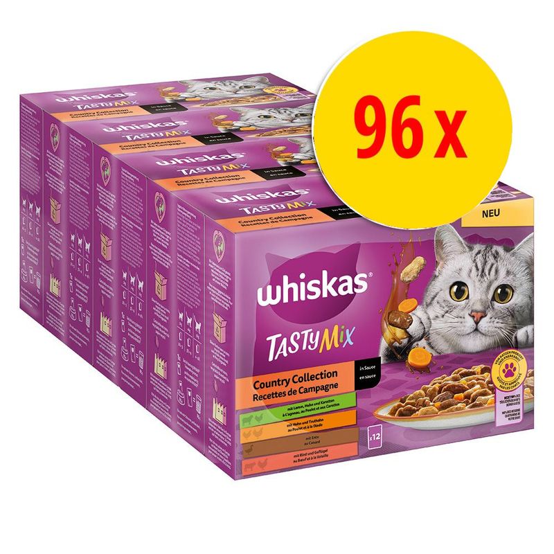 Jumbopack Whiskas Tasty Mix portionspåsar 96 x 85 g