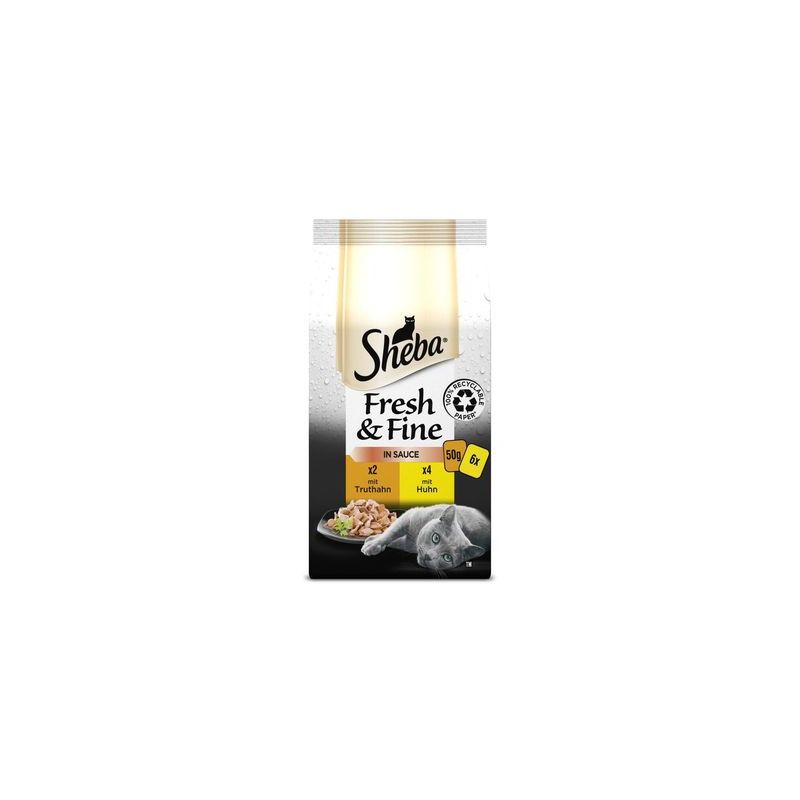 Multipack Sheba Fresh & Fijne vershoudzakjes 6 x 50 g
