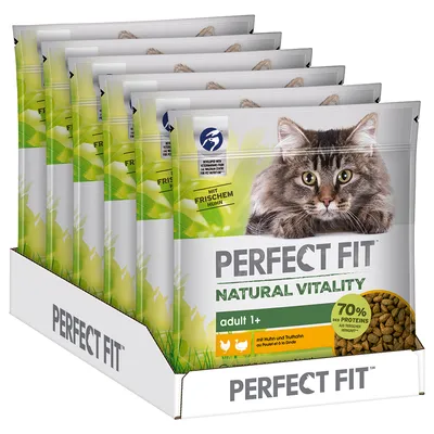 Perfect Fit Natural Vitality adult 1+ mit frischem Huhn, 70% des Proteins aus tierischen Quellen. Entwickelt von Tierärzten und Ernährungsexperten.