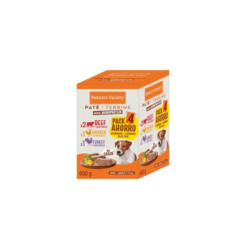 Gemengd pakket Nature's Variety Paté No Grain Mini 4 x 150 g